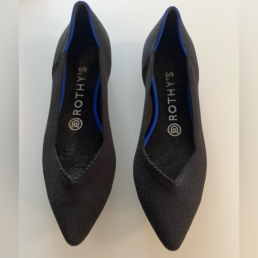 Rothy's The Point, Black, Size 7. Like new, worn twice.
